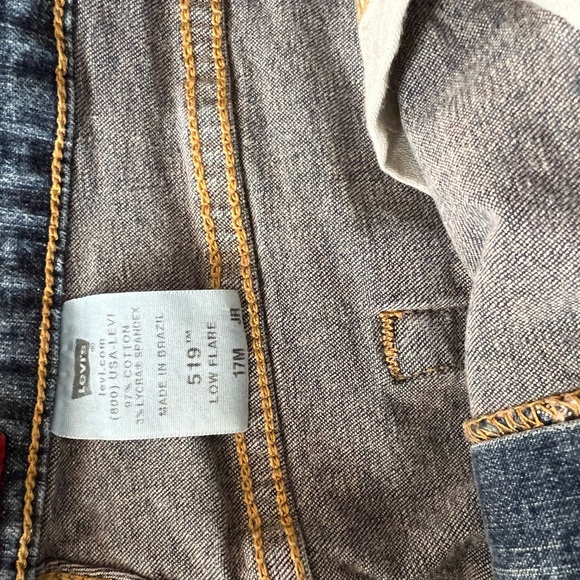 Levi’s 519 Vintage Low Stretch Flare Leg Jeans size 17M JR - Picture 14 of 14
